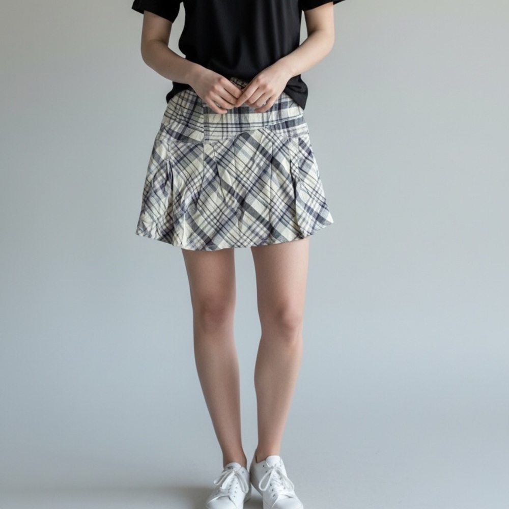Sherry Taylor Plaid Mini Skirt Plus Size 1X Preppy Academia Y2K